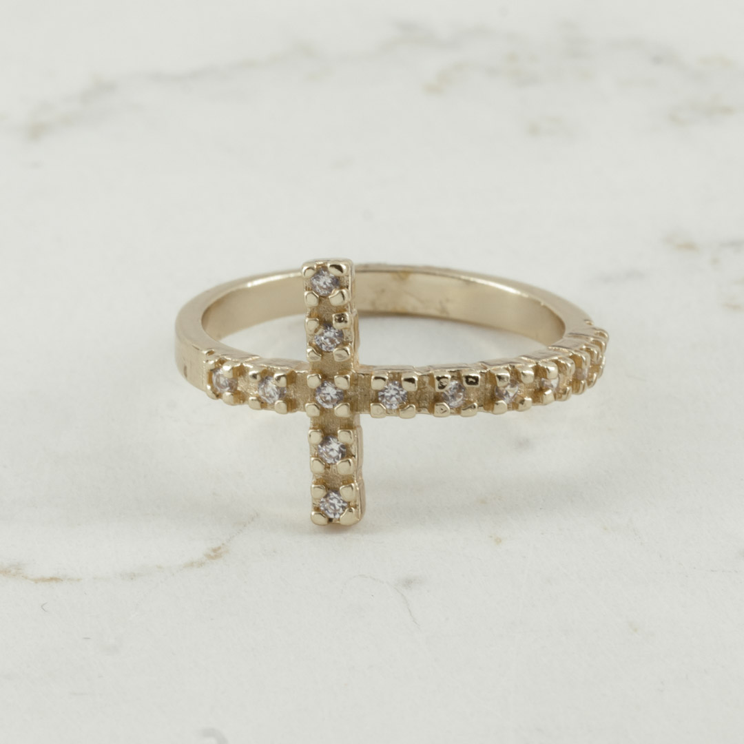 ANILLO CRUZ CIRCONIAS CUADROS